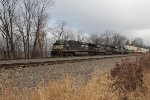 NS 4343 with a westbound stack train